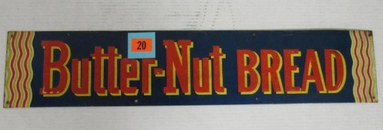 Antique Butter-Nut Bread Embossed Metal Sign (Parker Metal)