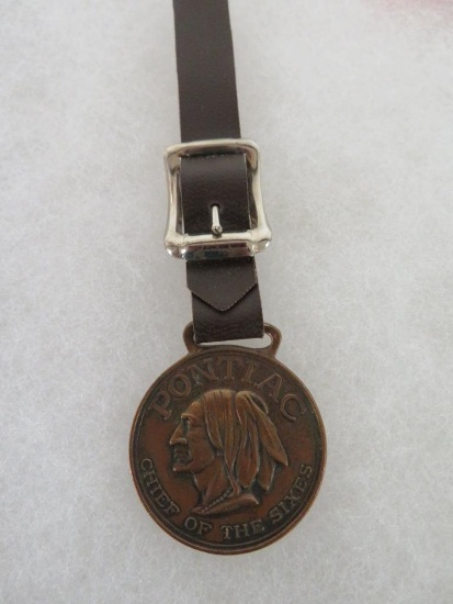 Antique Pontiac Chief of the Sixes Watch Fob