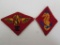 Lot of (2) WWII USMC Unit Patches