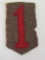WWI U.S. Army 1st Infantry Division Patch