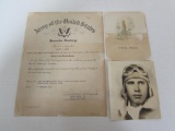 WWII Pilots Honorable Discharge/Photo