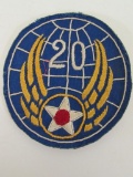 WWII CBI Theater-Made Patch / 20th AAF Patch