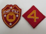 (2) WWII USMC Patches