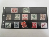 WWII German/Hitler Nazi Postage Stamps