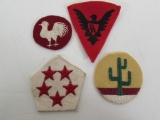 (4) Old Vintage Patch King Type Patches