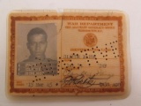 WWII 1945 Black U.S. Army Officer ID Card