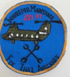 Vietnam War 271st AVN Maintenance Theatre Made Patch