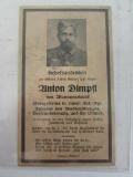 WWII Nazi Soldier Death Notice Card