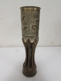 WWI Trench Art Brass Vase