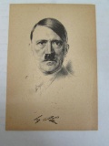 WWII German/Hitler Portrait Postcard