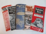 Lot of (5) Vintage Railroad/ Train Time Tables