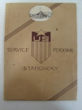 1942 U.S. Service Personal Stationary Set