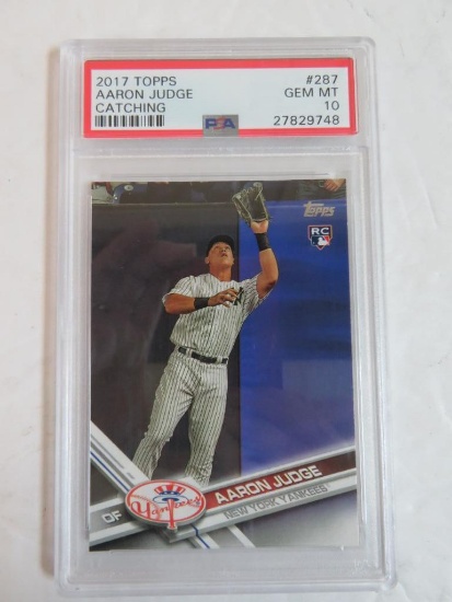 2017 Topps #287 Aaron Judge RC Rookie Card (Catching) PSA 10