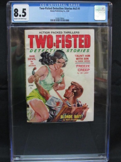 Two-Fisted Detective Stories v2 #1 (1960) CGC 8.5 Pin-Up Cover