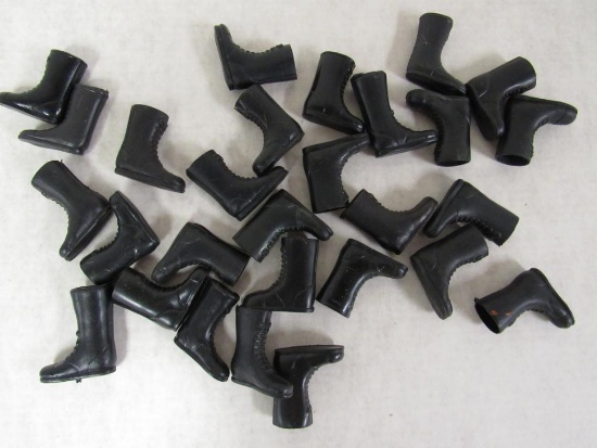 G.I. Joe Tall Black Boots Lot of (14) Pairs