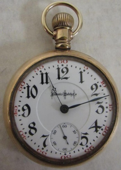 Rare 1907 Illinois Bunn Special 24 Jewel Adj. 6 Position Pocket Watch
