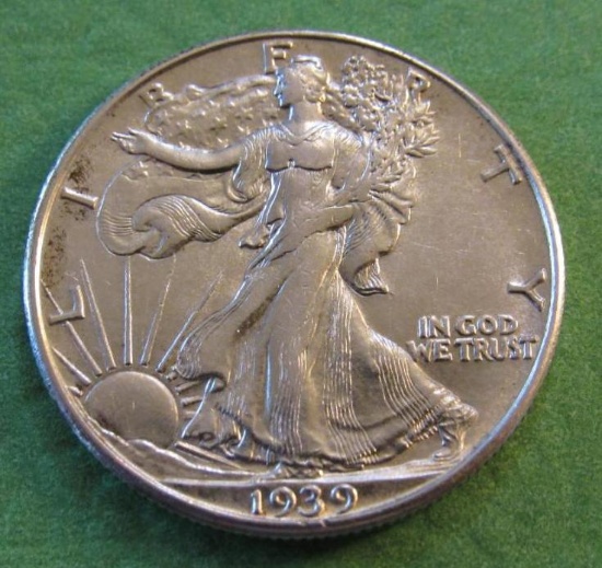 1939-D Walking Liberty Silver Half Dollar