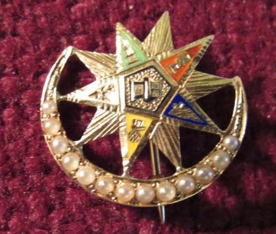 Antique Masonic Eastern Star Pin 10K Gold (1.87 Grams)