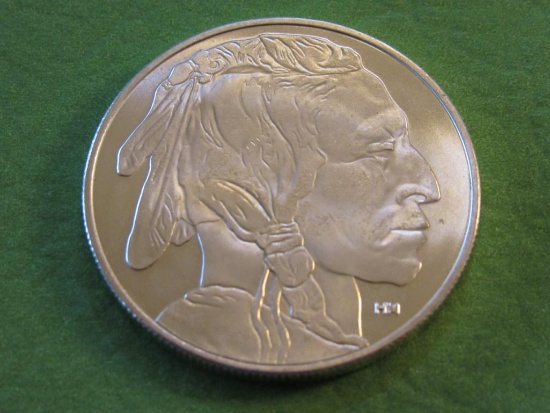 1oz. .999 Pure Silver Round Buffalo Nickel Design