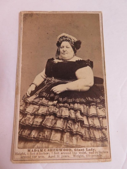 Circus Giant Lady Madame Sherwood CDV Photo