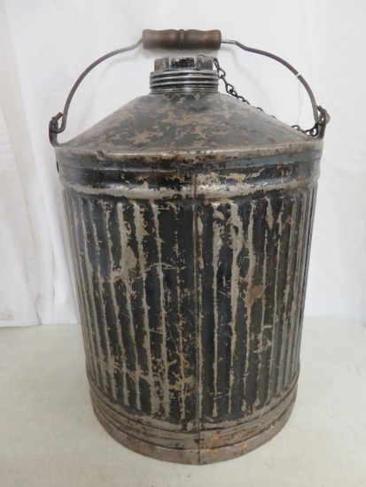 Antique Signed C & O Railroad 5 Gallon Oil Can