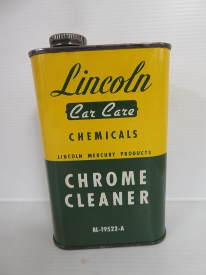 Rare Loncoln Mercury (Form Otors Detroit) Chrome Cleaner Metal Can