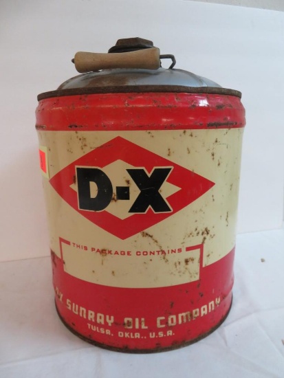 Antique 5 Gallon DX Metla Oil Can Can