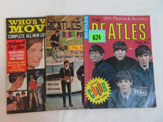 Lot of (3) 1960's "The Beatles" Music Magazines, As Shown