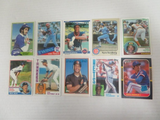 Lot (10) 1980's Baseball Superstar & HOF RC's