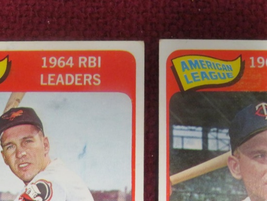 Lot (2) 1965 Topps Mickey Mantle Leader Cards #3 7 #5