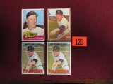 Lot (4) 1962 to 1967 Topps Whitey Ford Cards