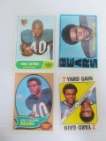 Excellent Lot (4) 1968 - 1972 Gale Sayers Cards