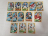 Lot (13) 1970 Topps Football Cards w/ Stars