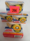 Lot (4) 1990 Score Hockey Young Superstars Factory Sets