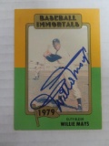 1980 TCMA Baseball Immortals Signed Willie Mays Auto