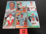 1966 Topps Baseball Stars Lot (6) Marichal, Bunning, Niekro+