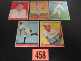 Lot (5) 1933 Goudey Baseball #9, 118, 122, 129, 138