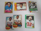 Lot (6) 1970 - 1976 Topps OJ Simpson Cards w/ RC