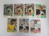 Lot (7) Vintage 1973 - 1980 Topps Reggie Jackson Cards