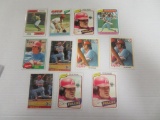Lot (11) Vintage 1974 - 1984 Pete Rose Cards. Mostly Topps