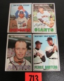 1967 Topps Baseball Lot (4) Mathews, Fence Busters, Perry, Sutton
