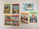 Lot (7) 1972 Topps Football Superstar & HOF Star Cards