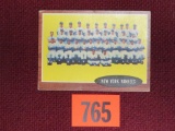 1962 Topps #251 New York Yankees Team Card