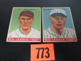 1933 Goudey #83 Pete Jablonowski & #94 Bill Walker
