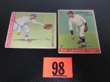 1933 Goudey #140 Bump Hadley & #143 Glenn Wright