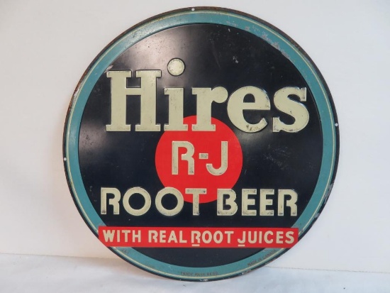 Antique Hires Rootbeer 12" Metal Advertising Sign
