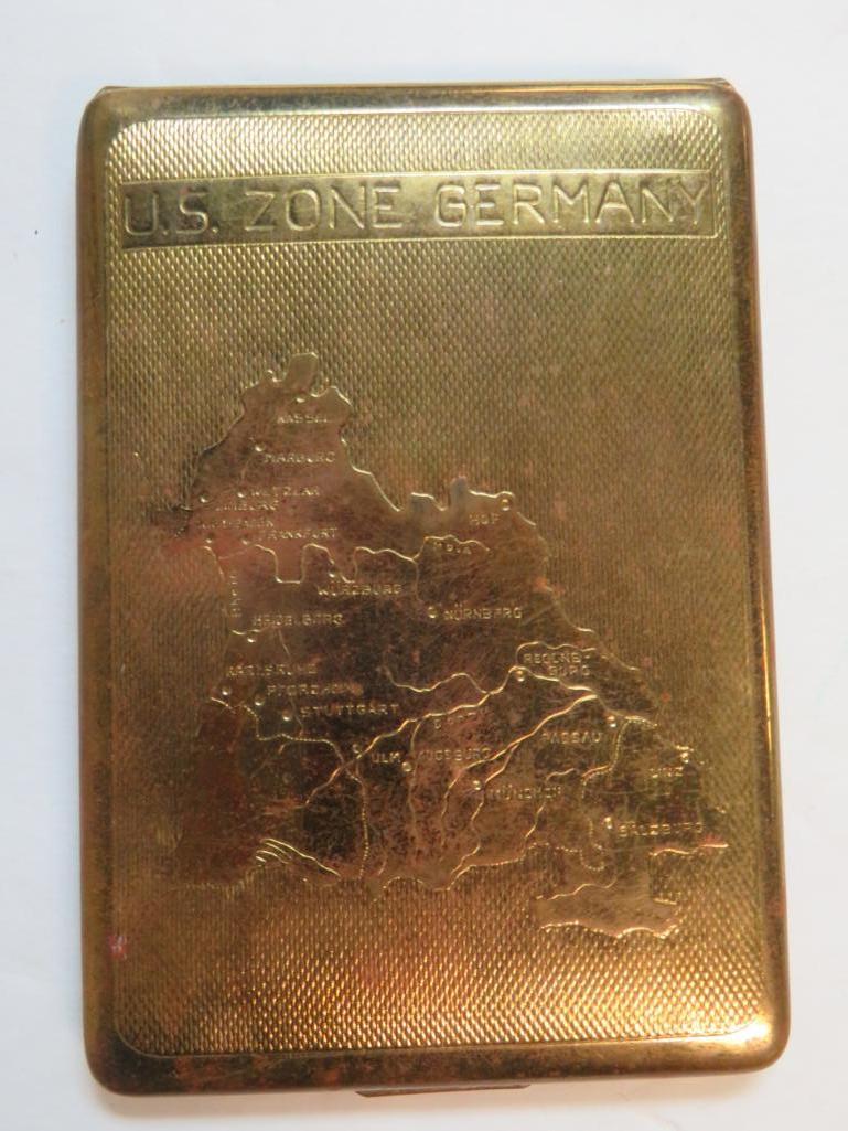 1940's US Zone Germany Metal Cigarette Case w/