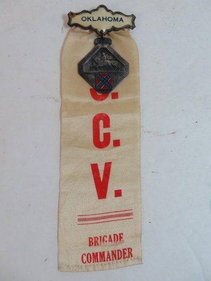 Original 1926 Sons of Confederate Veterans Reunion Medal For Brigade Commander (CSA, UCV)