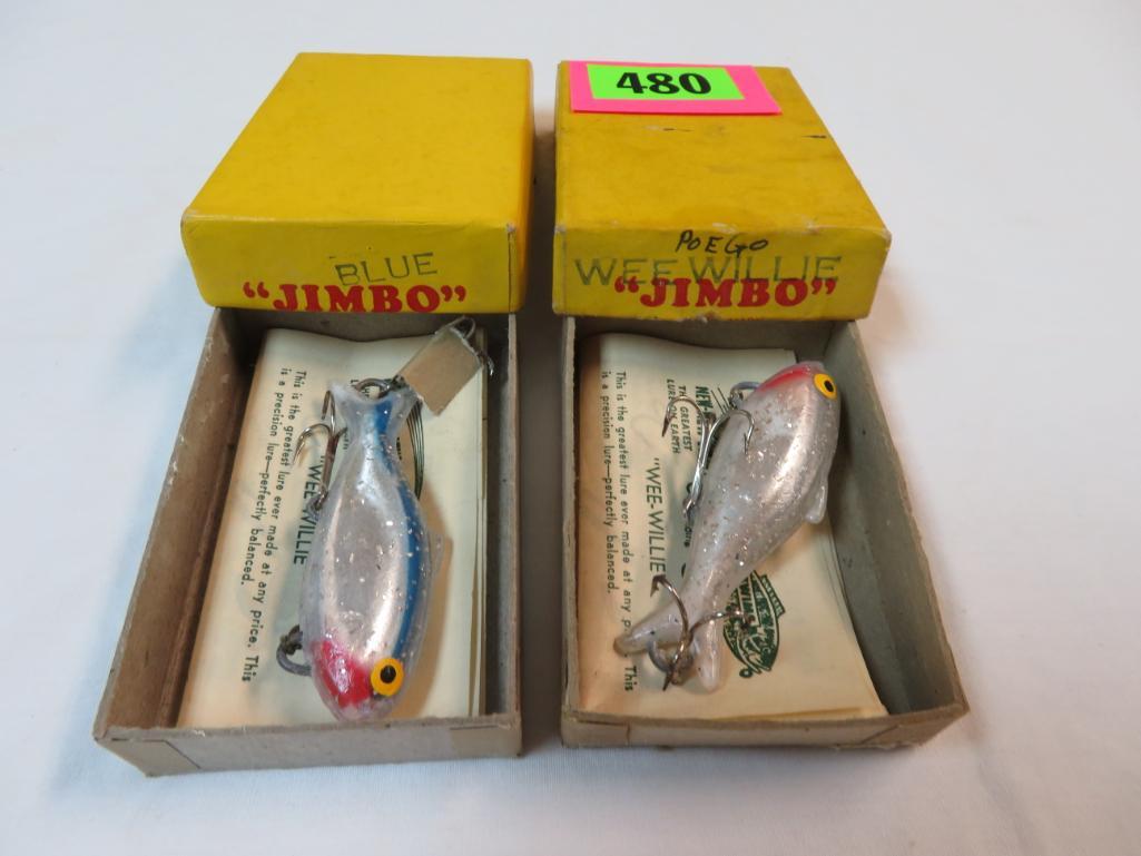 Lot of (2) Vintage Jimbo Fishing Lures, MIB