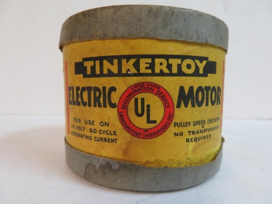 Antique Tinkertoy Electric Motor w/ Original Box